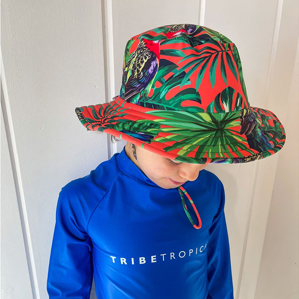 Wide Brim Swim Hat in Rosella One Fine Baby