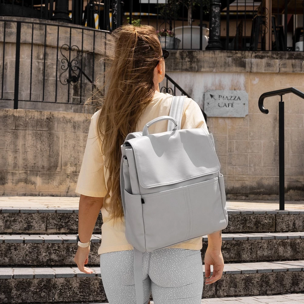 One Fine Baby The Hayes Baby Bag Backpack in Slate Grey