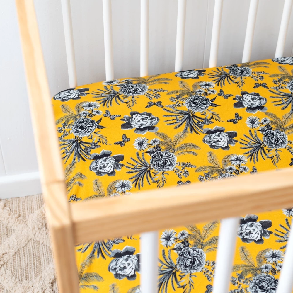 Vintage Flora Cot Sheet One Fine Baby