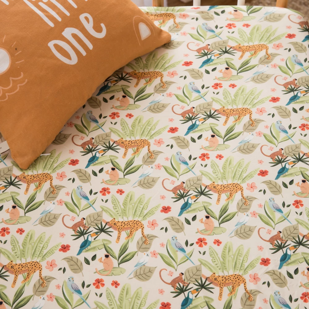 Cot Sheet in King Of The Jungle One Fine Baby