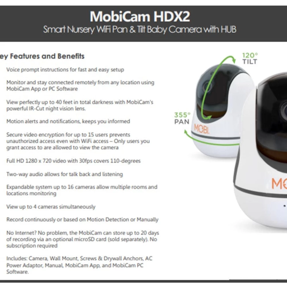 Mobicam hdx hot sale baby monitor