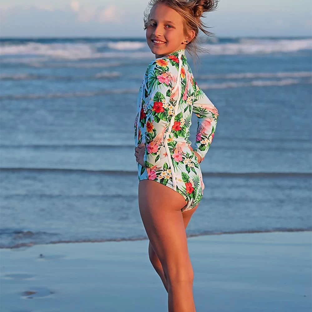 Teenage Tween Girl Swimsuit in Gaga Galah by Tribe Tropical